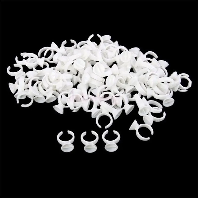 100 pieces Disposable Glue Holder Ring for Eyelash Extension